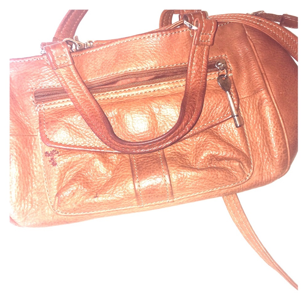 Fossil leather handbag